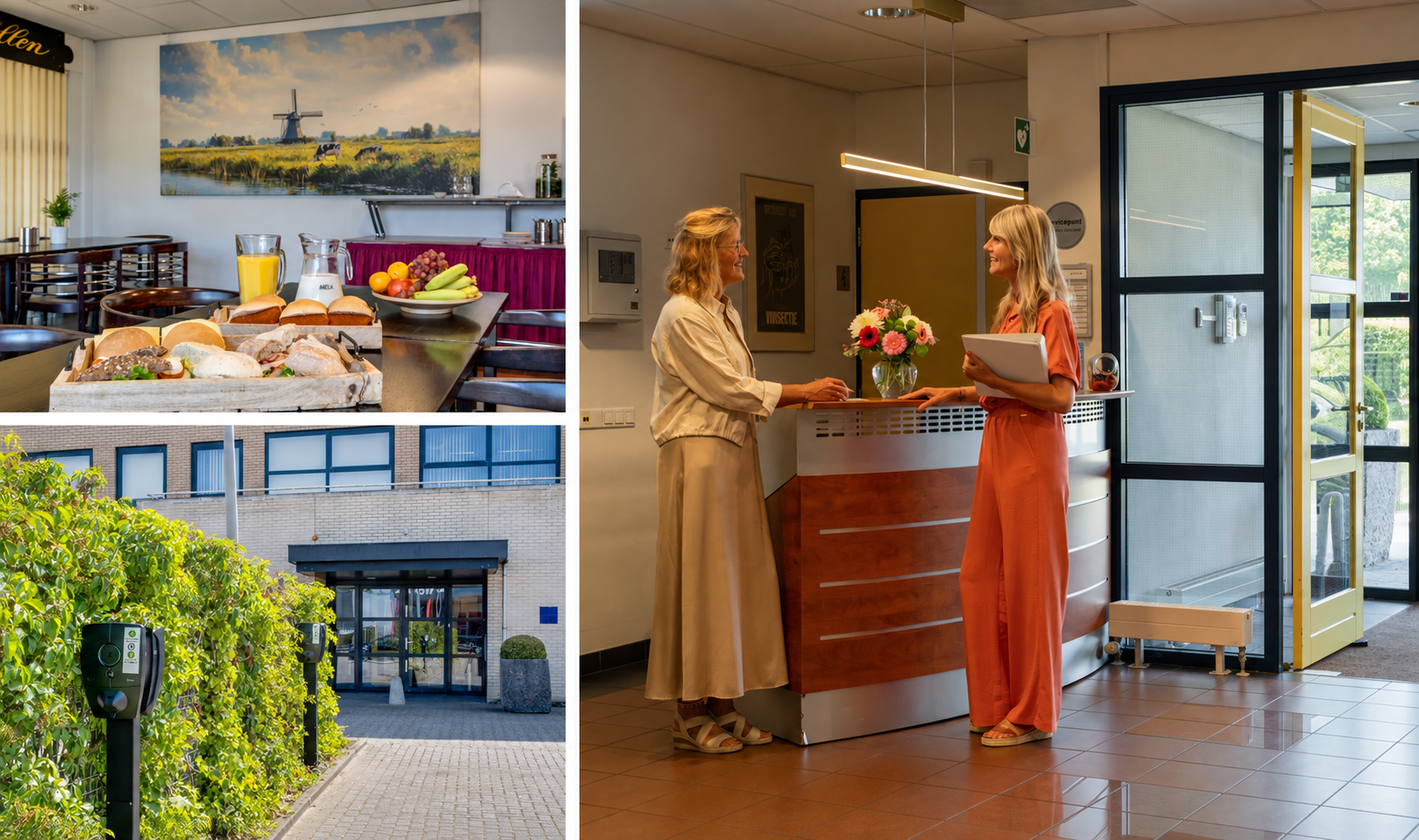 Ontvangstruimte en kantine van DFO Zalencentrum in Hoevelaken